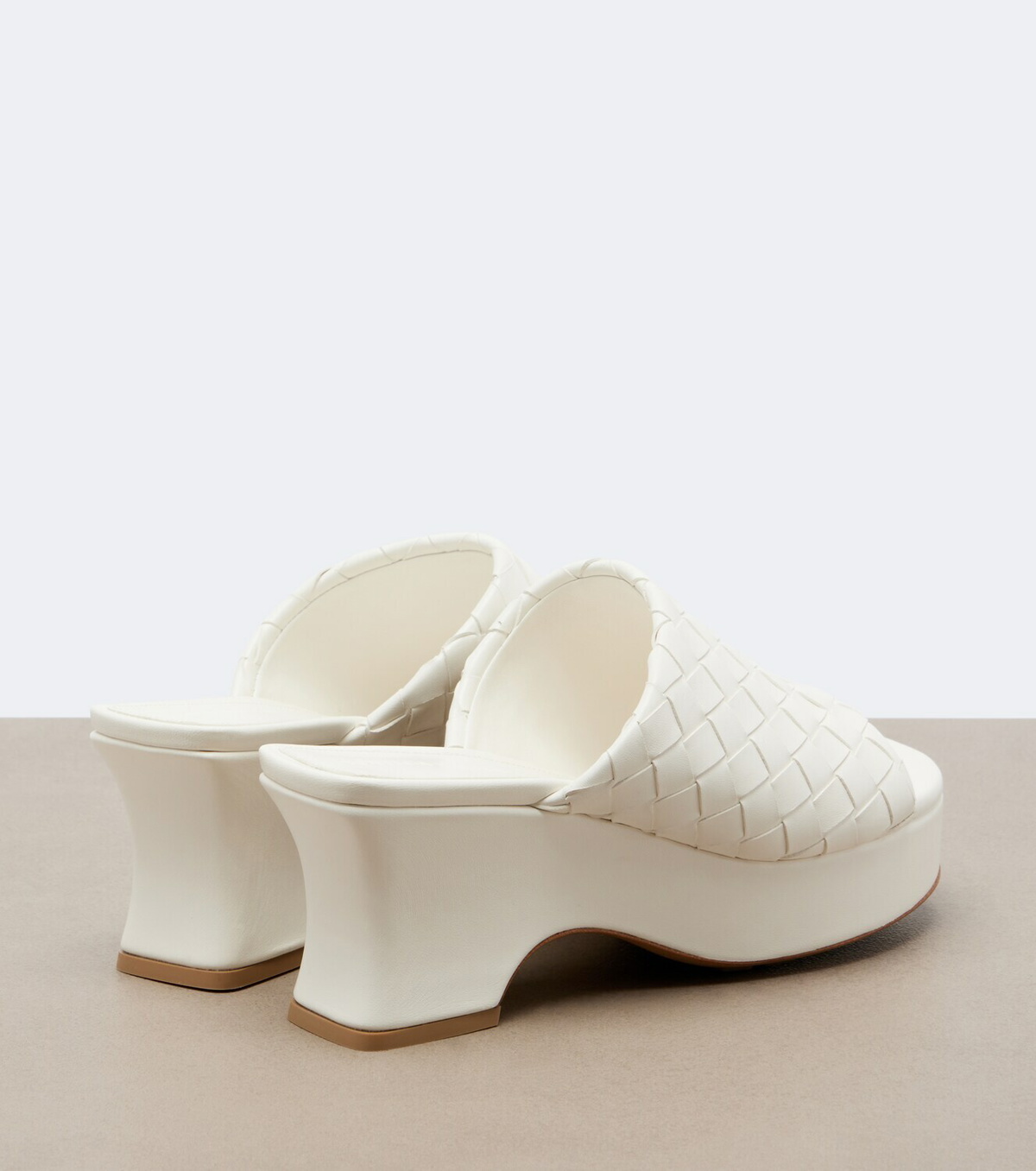 Bottega Veneta Rosita Intrecciato leather wedge mules