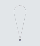 Shay Jewelry 18kt white gold necklace with lapis lazuli and diamonds