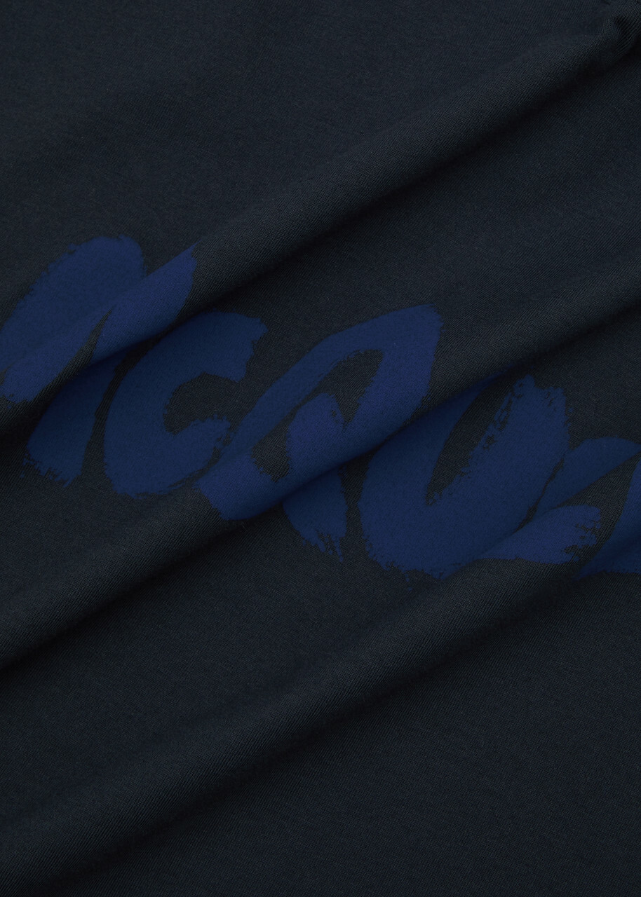 Alexander Mcqueen Logo-print Cotton T-shirt Navy