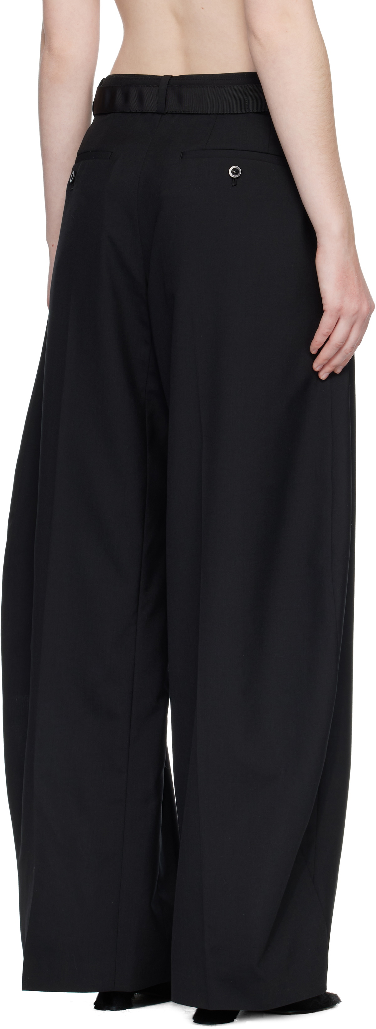 sacai Black Suiting Trousers