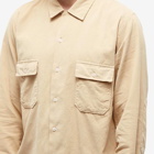 Universal Works Men's Fine Cord Worker Shirt in Sand