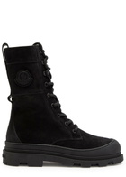 Moncler Vera High Suede Mid-calf Boots Black