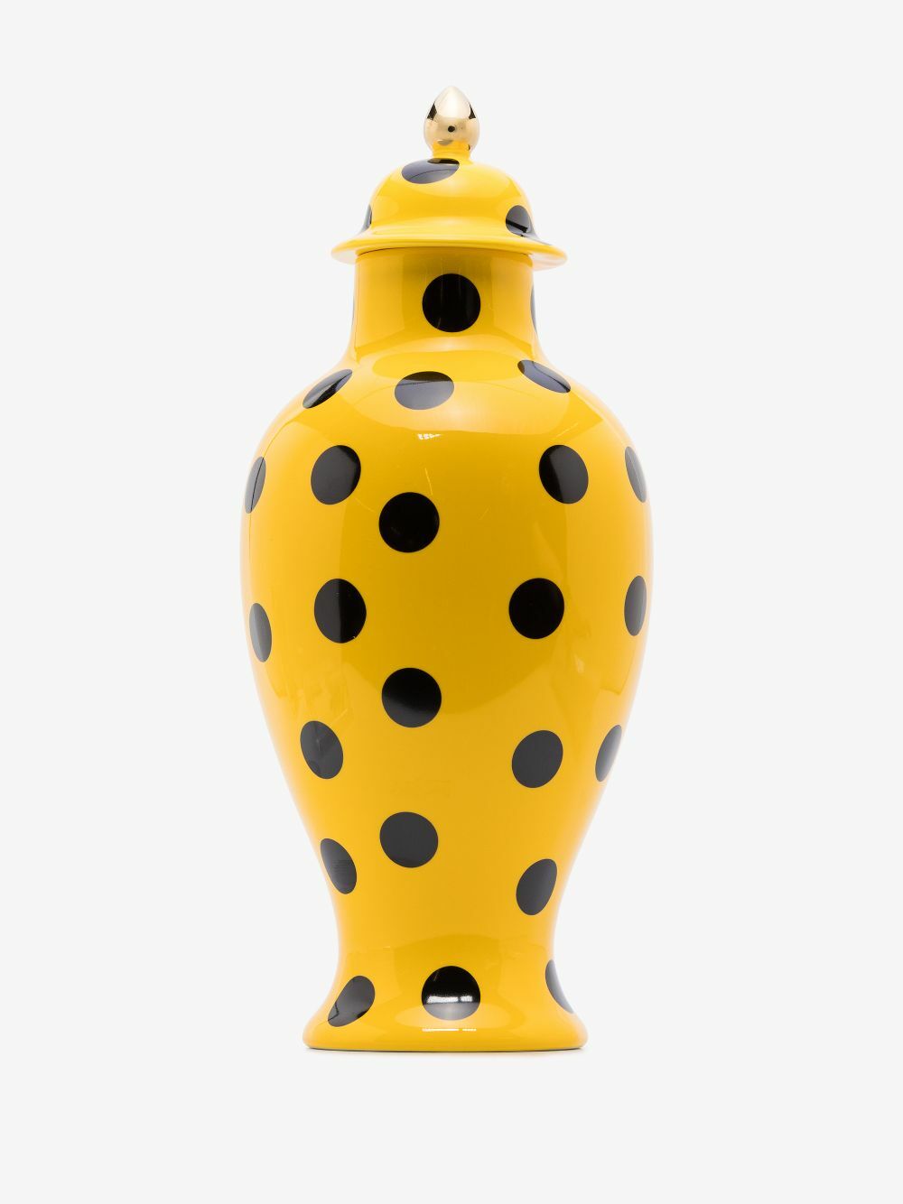 Seletti Yellow Toiletpaper Polka Dot Porcelain Vase
