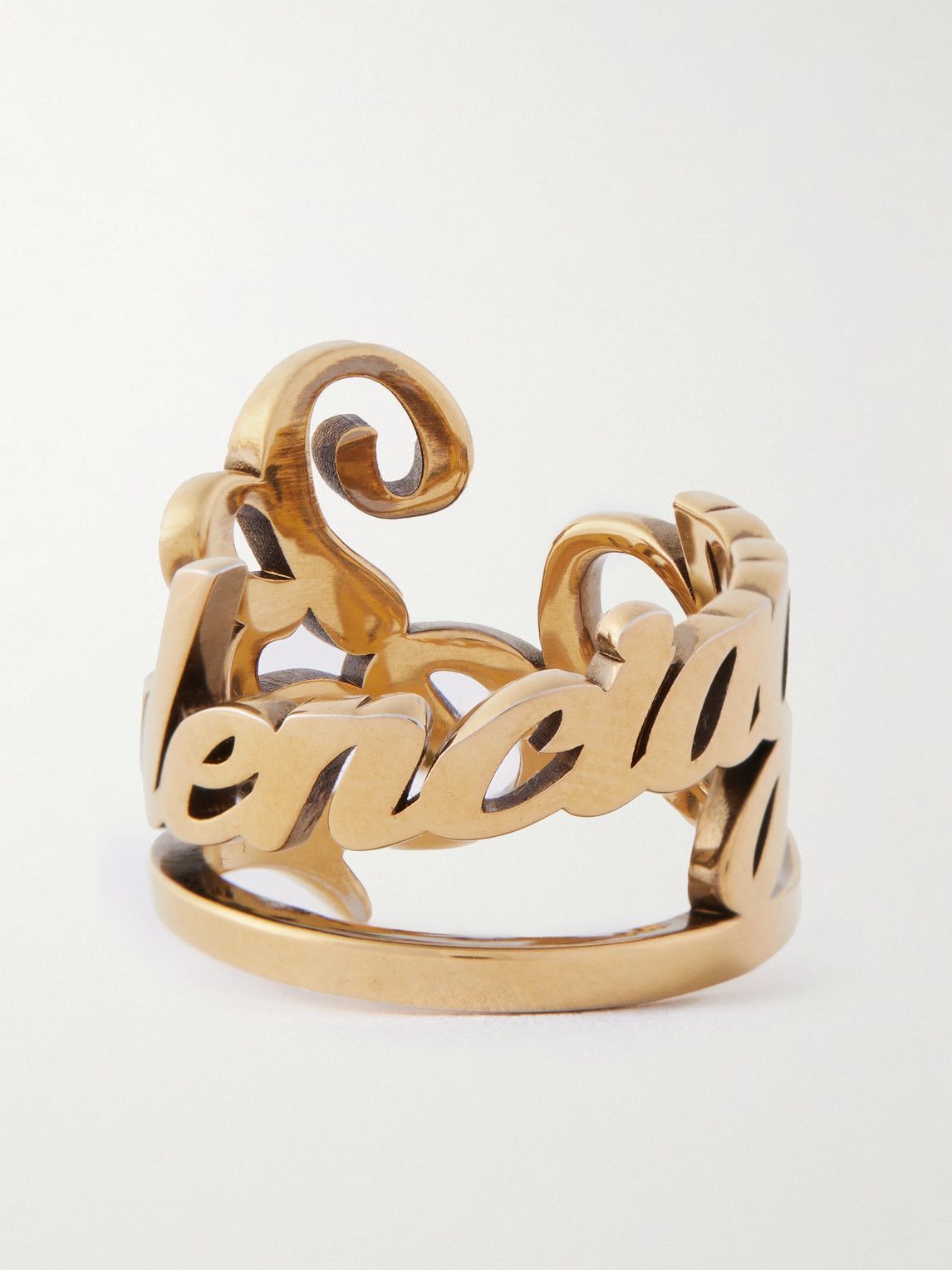 Balenciaga - Typo Gold-Tone Ring - Gold Balenciaga