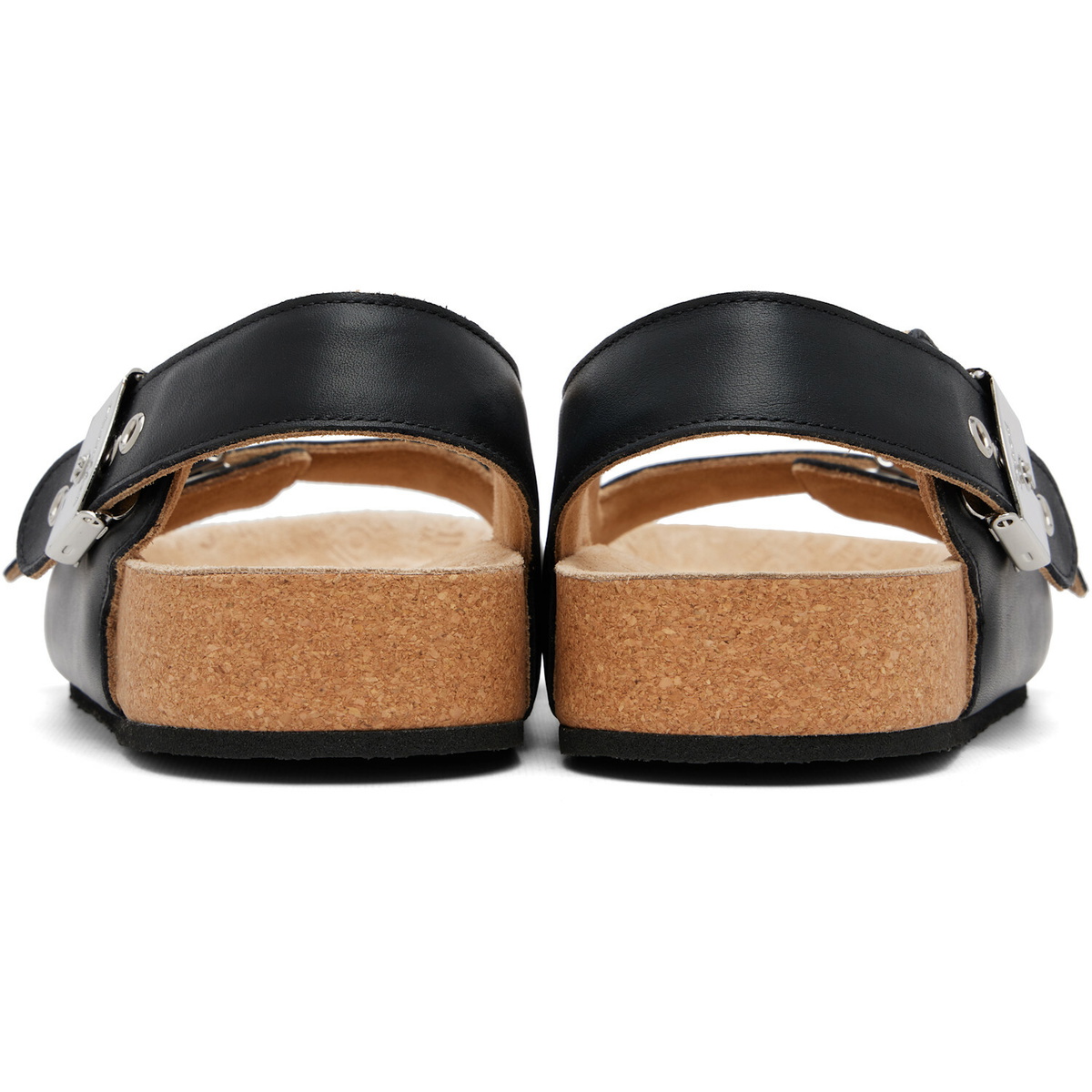 Balenciaga Black Scholl Edition Leather Sandals