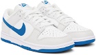 Nike Off-White & Blue Dunk Low Retro Sneakers