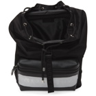 Givenchy Black and Silver Nylon Latex Band Backpack