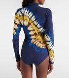 Alémais Martine draped printed rashguard top