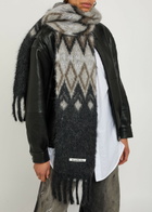 Acne Studios Hooded Brushed Mohair-blend Scarf - Grey - One Size
