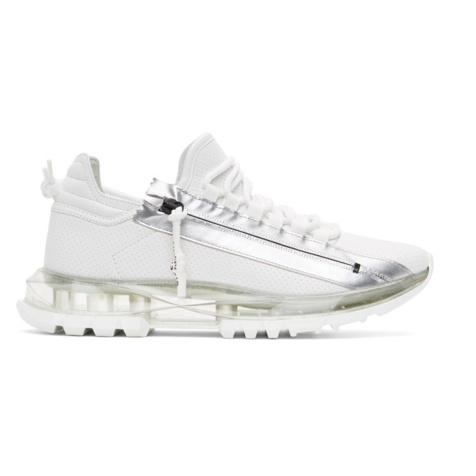 Photo: Givenchy White and Silver Spectre Low Runner Sneakers