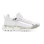 Givenchy White and Silver Spectre Low Runner Sneakers