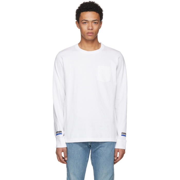 Photo: Sacai White Long Sleeve Uniform Conquest T-Shirt