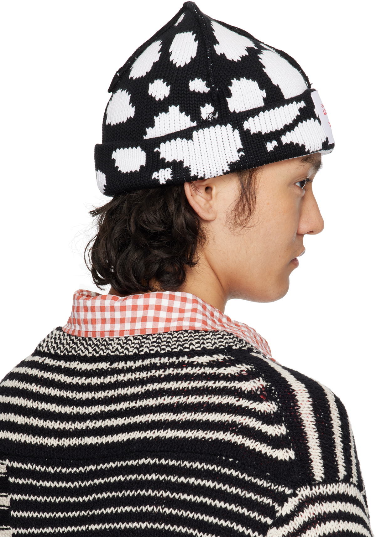 Charles Jeffrey LOVERBOY Black & White Loverboy Beanie Charles
