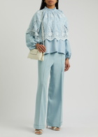 Lug Von Siga Maria Wide-leg Woven Trousers Light Blue