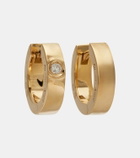 Toteme 18kt gold hoop earrings with diamond