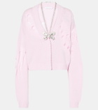 Area Embellished cotton and cashmere cardigan
