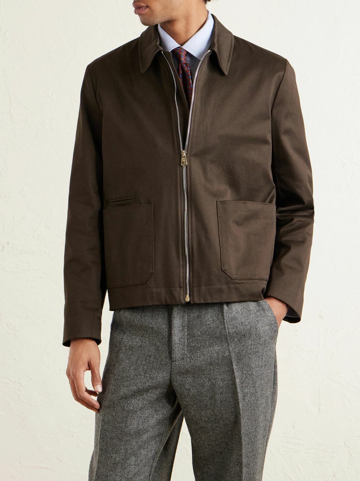 Paul Smith - Cotton-Blend Twill Jacket - Brown