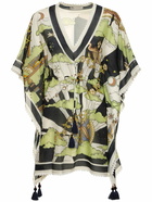 TORY BURCH Printed Cotton & Silk Mini Dress