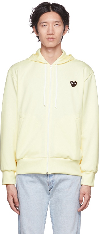 Photo: COMME des GARÇONS PLAY Off-White Heart Hoodie