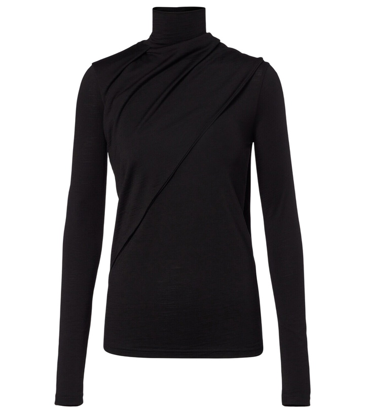 Photo: Róhe Scarf-detail wool jersey top