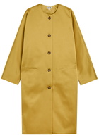 Staud Liz Satin Coat Yellow