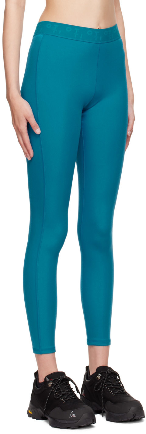 OTTI Blue Nylon Sport Leggings
