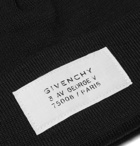 Givenchy - Logo-Appliquéd Wool-Blend Beanie - Black