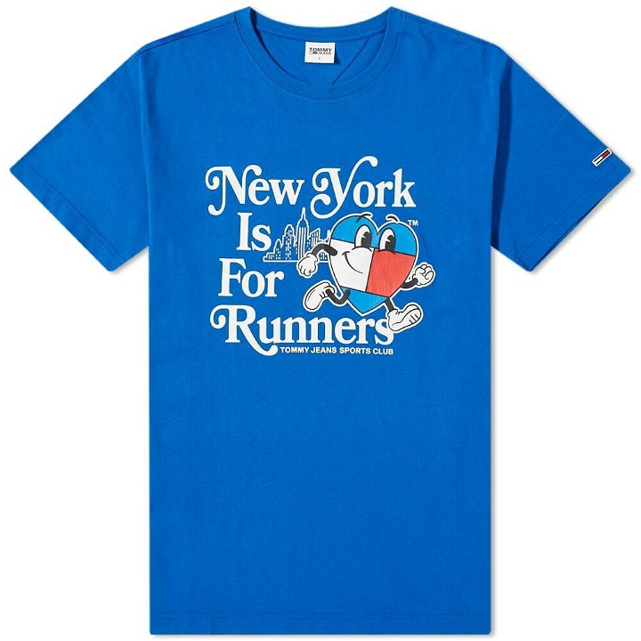 Photo: Tommy Jeans Men's New York Runners T-Shirt in Blue Triumph