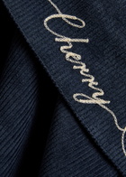 Cherry Los Angeles Charro Embroidered-collar Corduroy Jacket Navy