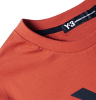 Y-3 - Logo-Print Cotton-Jersey T-Shirt - Orange