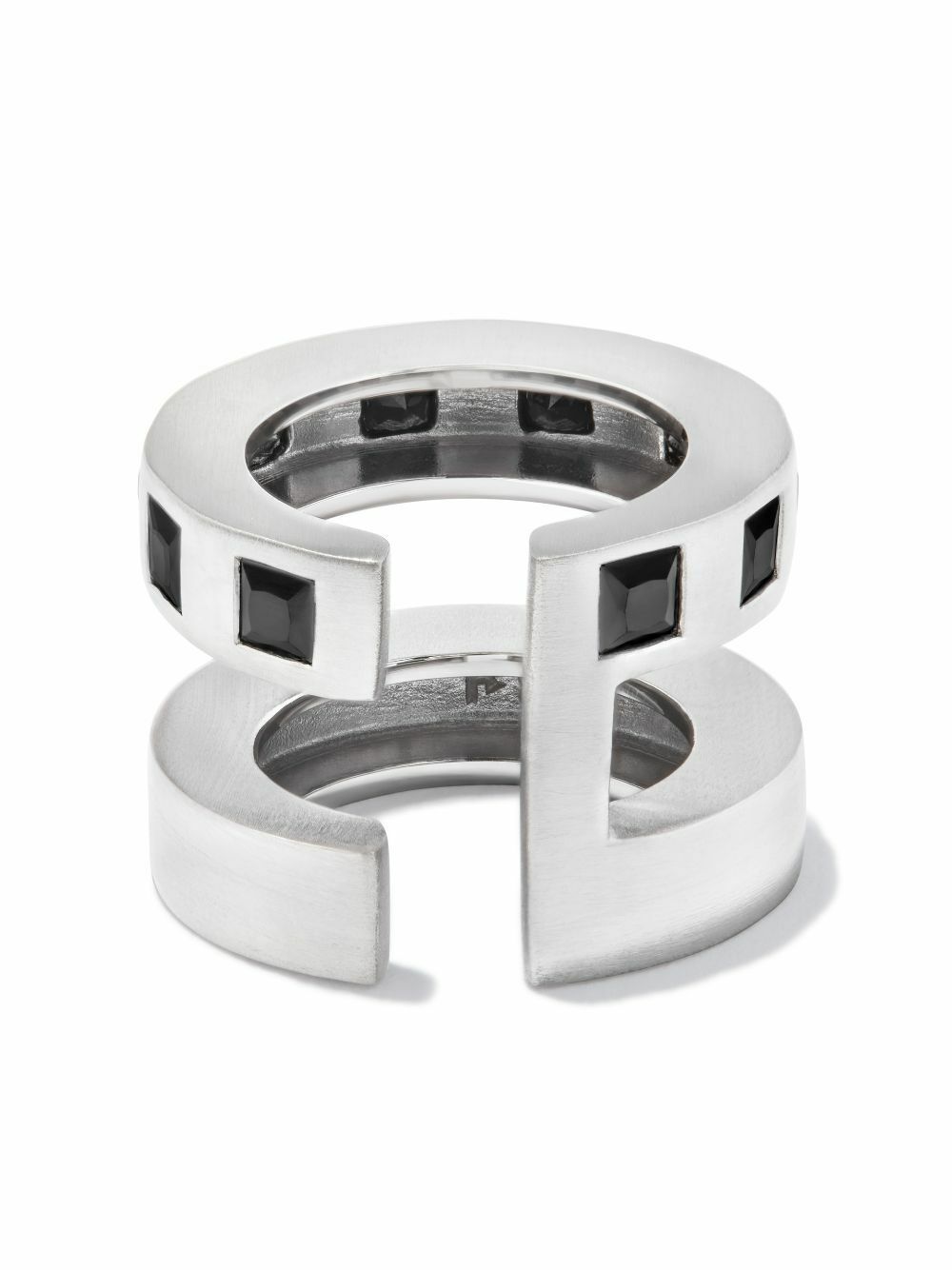 Tom Wood Arch Zirconia Double Cuff Earrings