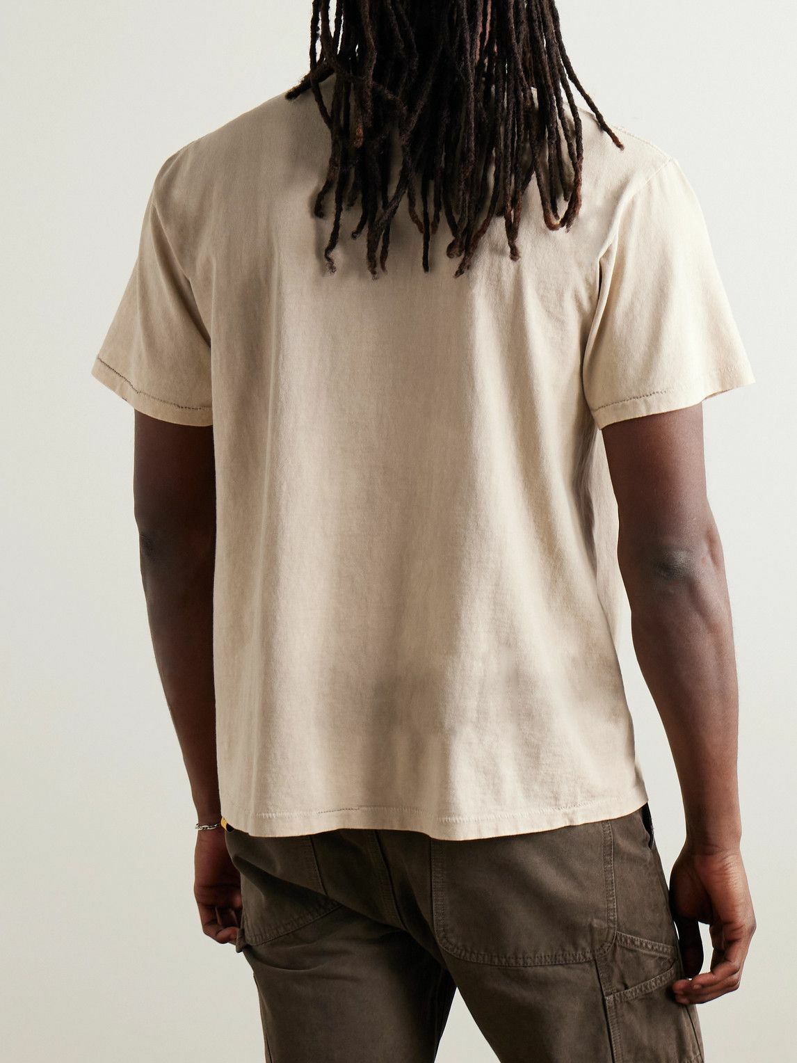 Gallery Dept. - Logo-Print Paint-Splattered Cotton-Jersey T-Shirt - Neutrals