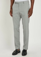 Boss Houndstooth Stretch-wool Suit Grey