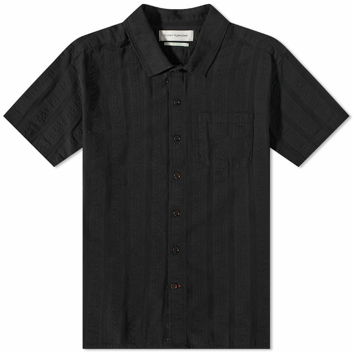 Photo: Oliver Spencer Men's Riviera Short Sleeve Shirt in Black
