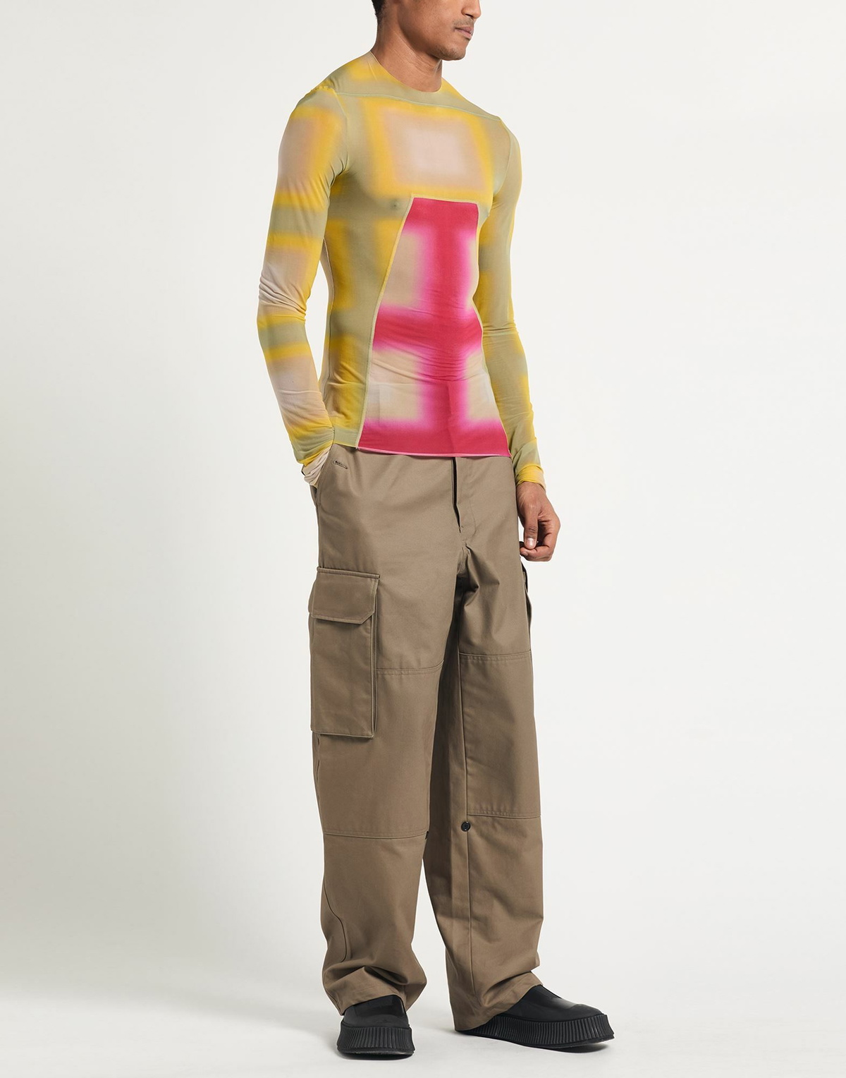 Rick Owens Mens T-shirt in Yellow
