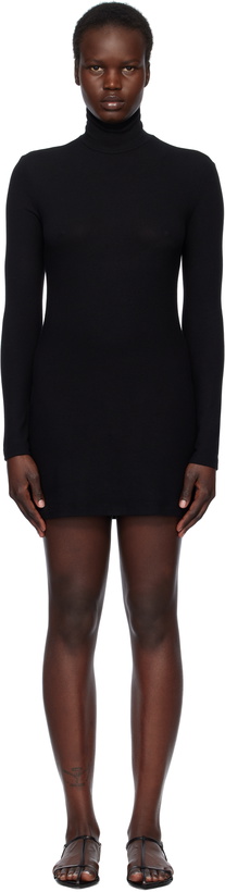 Photo: LESET Black Lauren Turtleneck Minidress