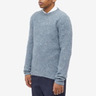 Officine Generale Men's Marco Rib Crew Knit in Sky Blue