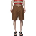 Marni Brown Darted Bermuda Shorts