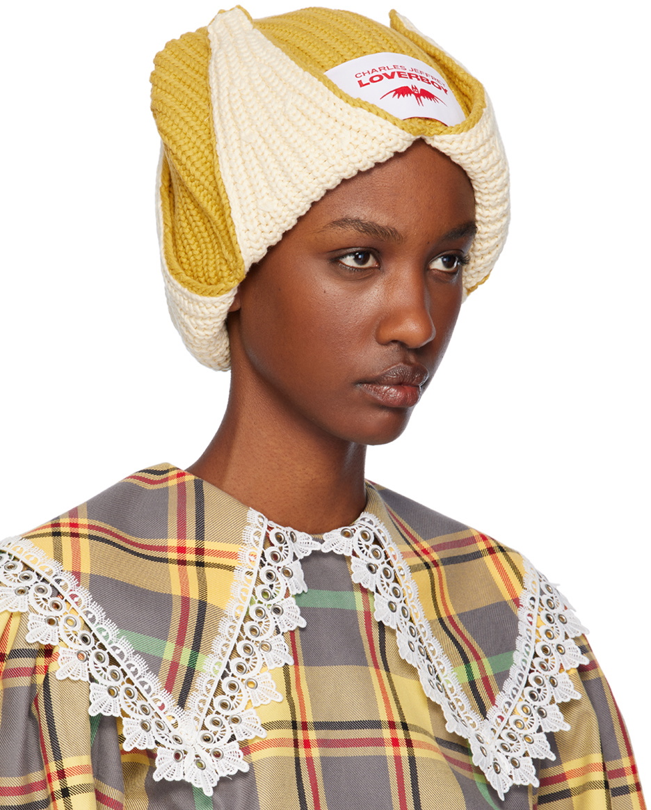 Charles Jeffrey LOVERBOY Yellow Chunky Banana Beanie Charles