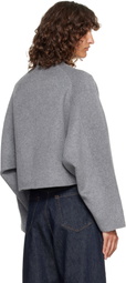 Loulou de Saison Gray Nyma Wool Drap Jacket