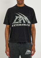 God Made Logo-print Cotton T-shirt Black