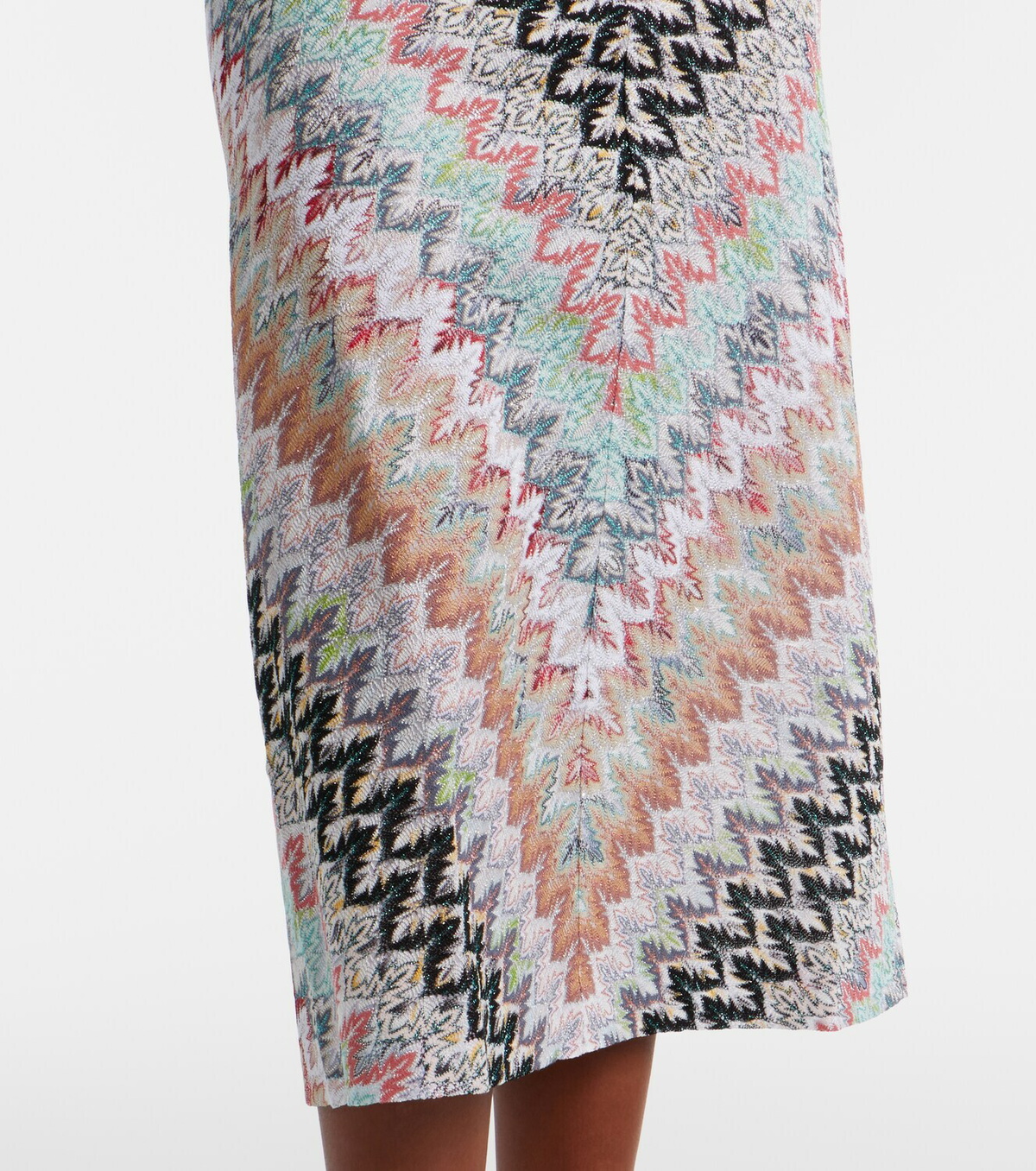 Missoni Zigzag lamé midi dress