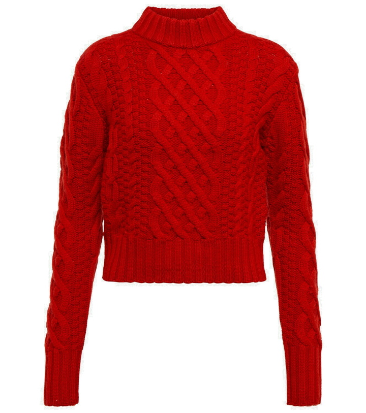 Photo: Emilia Wickstead Artie cable-knit wool-blend sweater