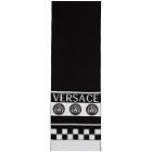 Versace Black and White Vintage Logo Scarf