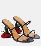 Loewe Rose leather mules