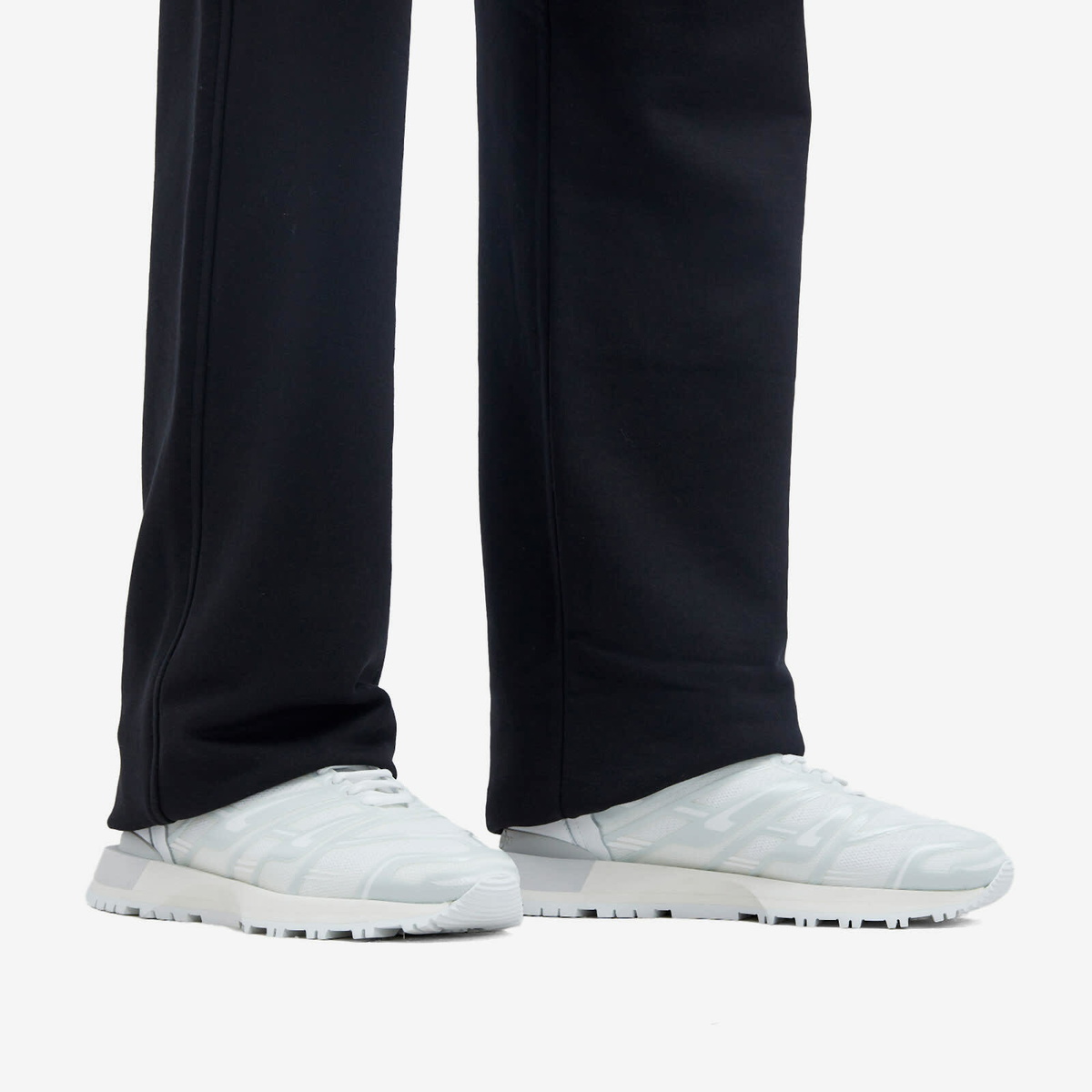 Maison Margiela Men's 50/50 High Frequency Sneakers in White Maison Margiela Men's 50/50 High Frequency Sneakers in White