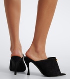 Balenciaga Midnight City studded suede mules