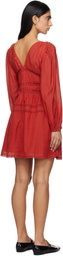 SEA NY Red Nomi Solid Tunic Minidress
