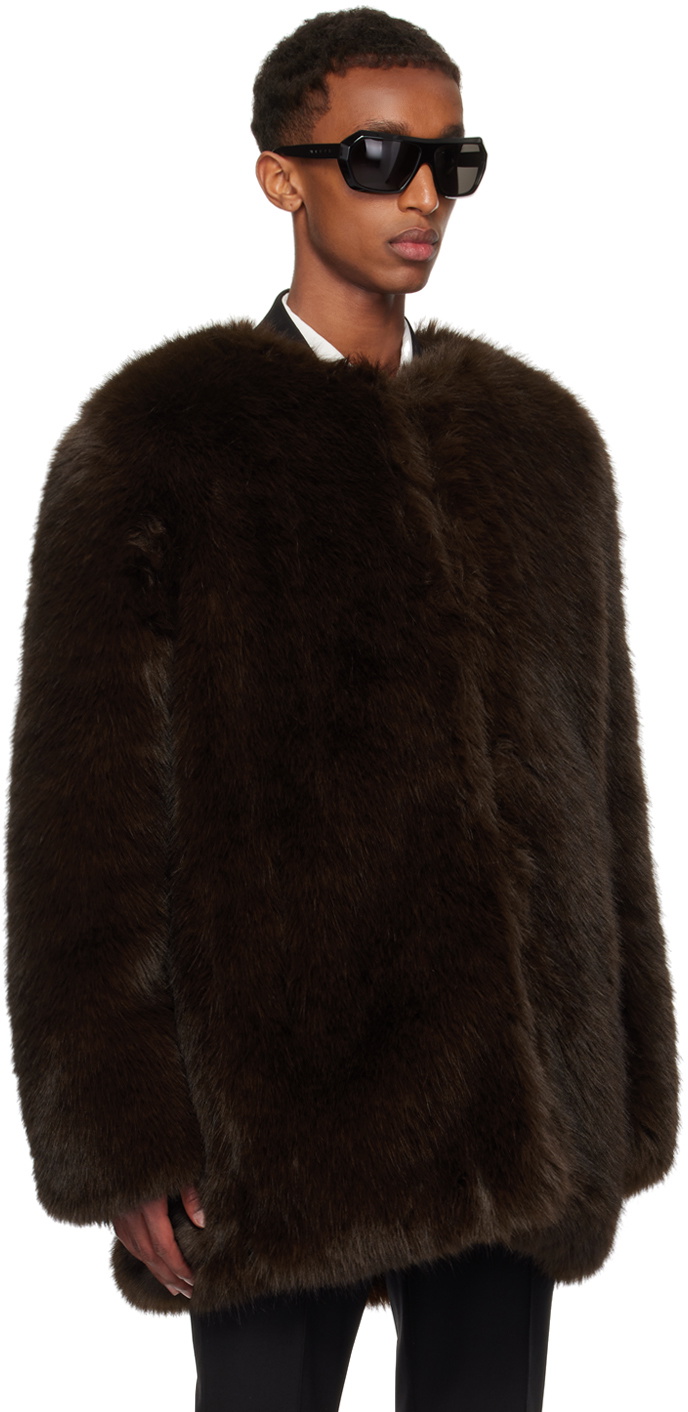 ernest w baker FAUX－FUR TRIMING GLOVES Ernest W. Baker Black Faux-Fur Trimming Gloves Ernest W. Baker