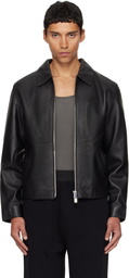 HELIOT EMIL Black Radiant Leather Jacket
